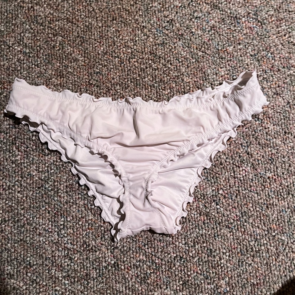 white bikini bottoms